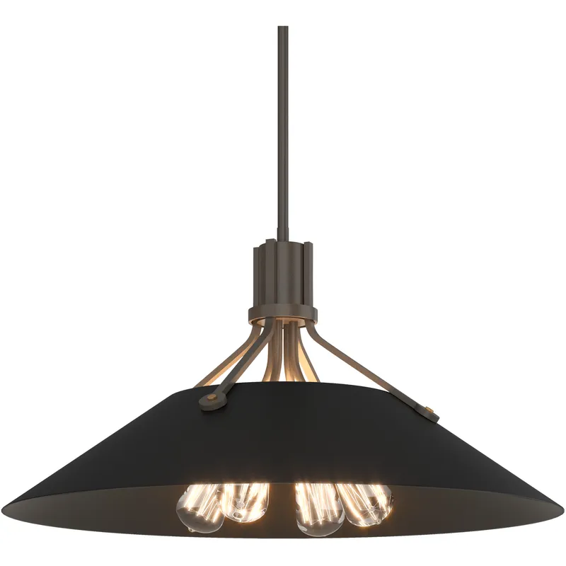 Henry 4 Light 23.1 inch Dark Smoke and Black Pendant Ceiling Light in Dark Smoke/Black