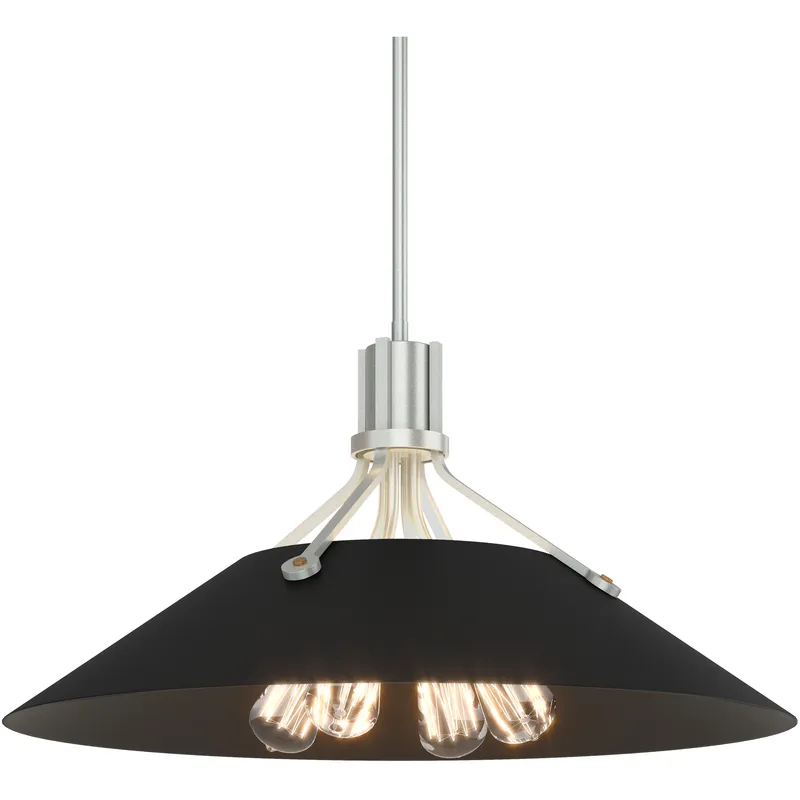 Henry 4 Light 23.1 inch Vintage Platinum and Black Pendant Ceiling Light in Vintage Platinum/Black