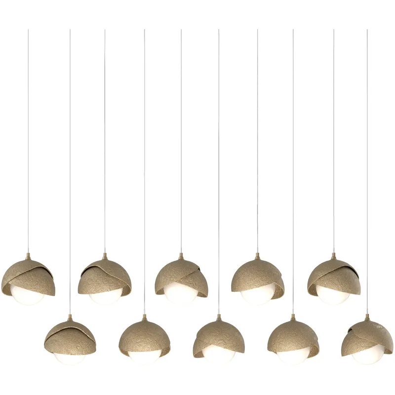 Brooklyn 10 Light 44.5 inch Soft Gold Pendant Ceiling Light, Long
