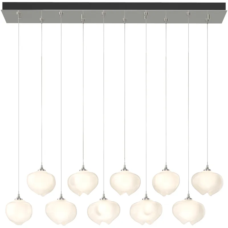 Ume 10 Light 44.7 inch Sterling Pendant Ceiling Light in Frosted, Standard