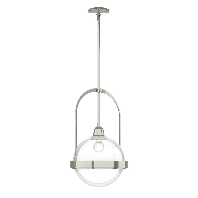 Atlas 1 Light 13.9 inch Sterling Pendant Ceiling Light in Clear
