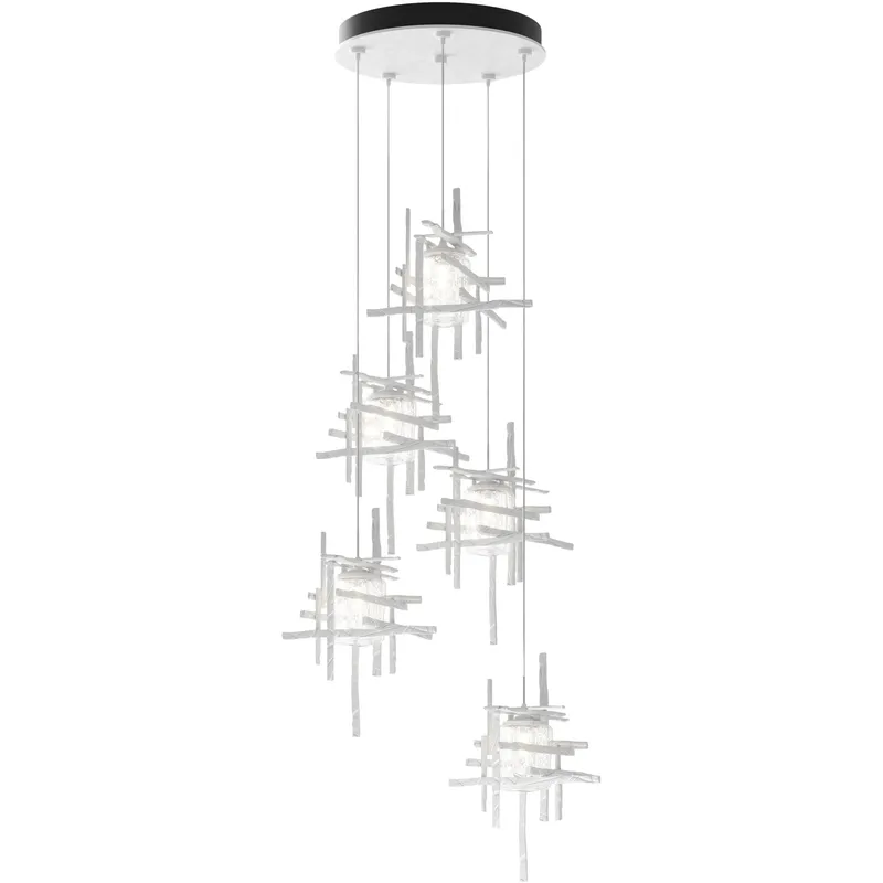 Tura 5 Light 27.3 inch White Pendant Ceiling Light, Standard