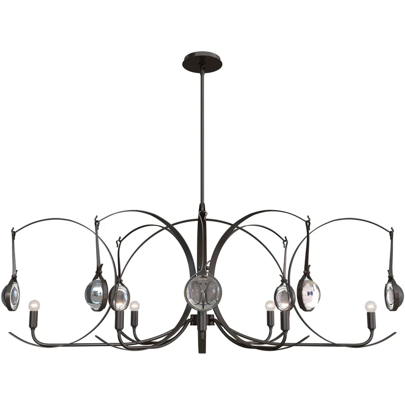 Optic 8 Light 50.6 inch Oil Rubbed Bronze and Oil Rubbed Bronze Oval Pendant Ceiling Light