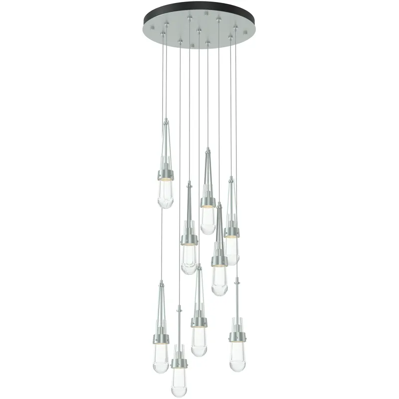 Link 9 Light 20.5 inch Vintage Platinum Pendant Ceiling Light, Standard