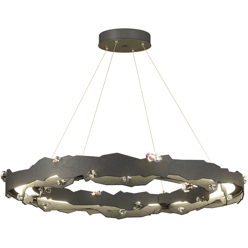 Trove LED 38.2 inch Natural Iron Circular Pendant Ceiling Light