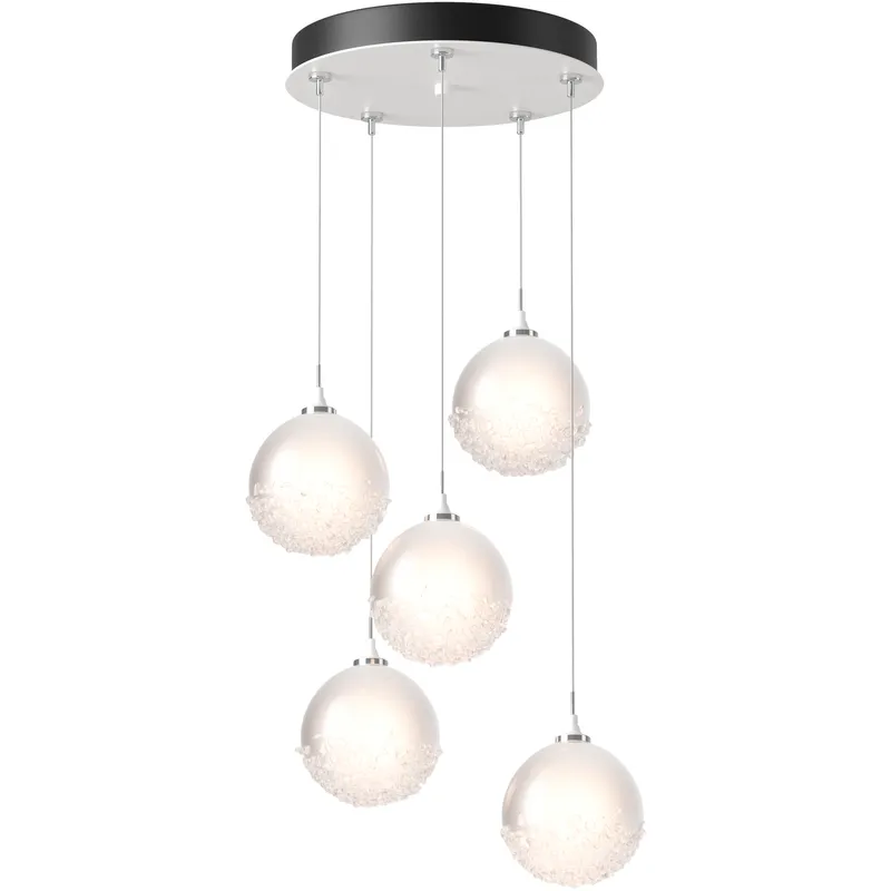 Fritz 5 Light 15.4 inch White Pendant Ceiling Light, Standard