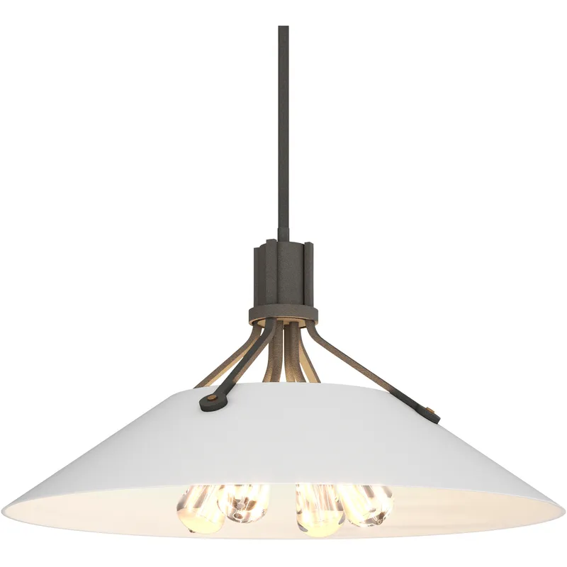 Henry 4 Light 23.1 inch Natural Iron and White Pendant Ceiling Light in Natural Iron/White