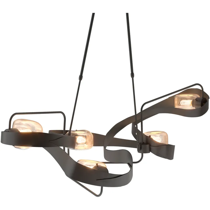 Graffiti 5 Light 50.1 inch Black Pendant Ceiling Light, Short