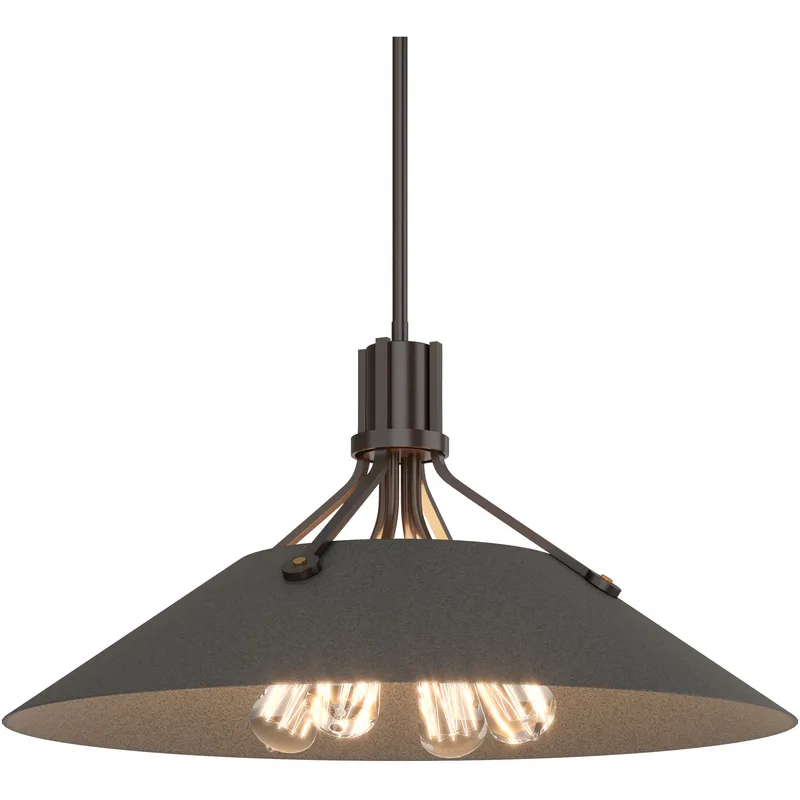 Henry 4 Light 23.1 inch Oil Rubbed Bronze and Natural Iron Pendant Ceiling Light in Oil Rubbed Bronze/Natural Iron