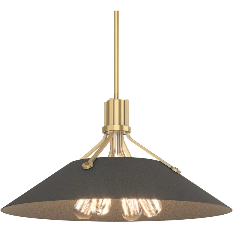 Henry 4 Light 23.1 inch Modern Brass and Natural Iron Pendant Ceiling Light in Modern Brass/Natural Iron