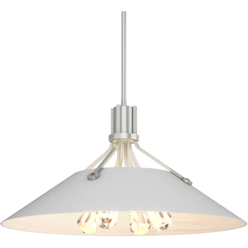 Henry 4 Light 23.1 inch Vintage Platinum and White Pendant Ceiling Light in Vintage Platinum/White