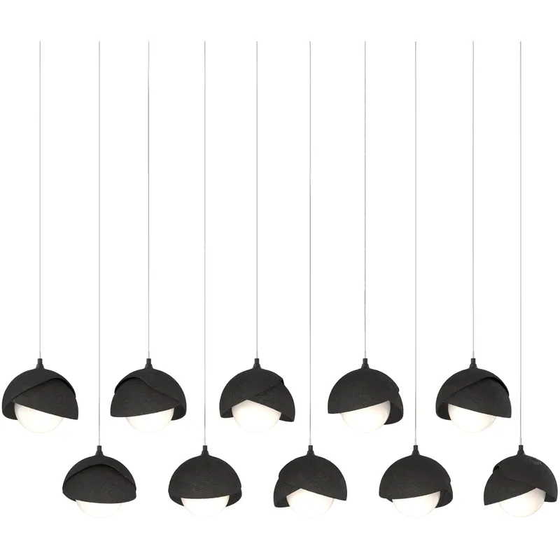 Brooklyn 10 Light 44.5 inch Black Pendant Ceiling Light, Long