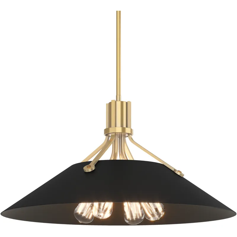 Henry 4 Light 23.1 inch Modern Brass and Black Pendant Ceiling Light in Modern Brass/Black