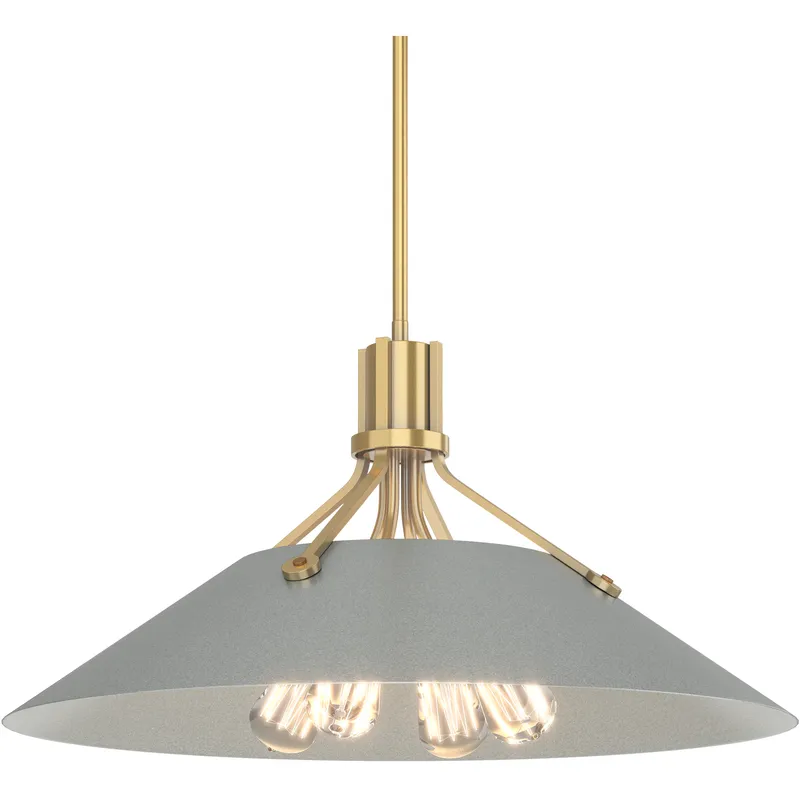 Henry 4 Light 23.1 inch Modern Brass and Vintage Platinum Pendant Ceiling Light in Modern Brass/Vintage Platinum