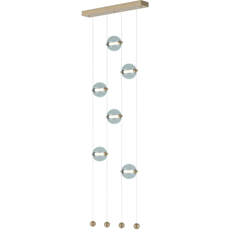 Abacus LED 22.3 inch Soft Gold Ceiling-to-Floor Pendant Ceiling Light in Cool Grey