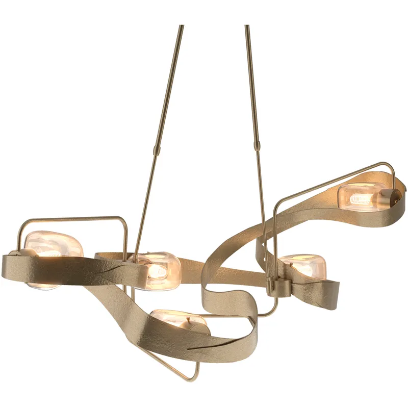 Graffiti 5 Light 50.1 inch Soft Gold Pendant Ceiling Light, Short