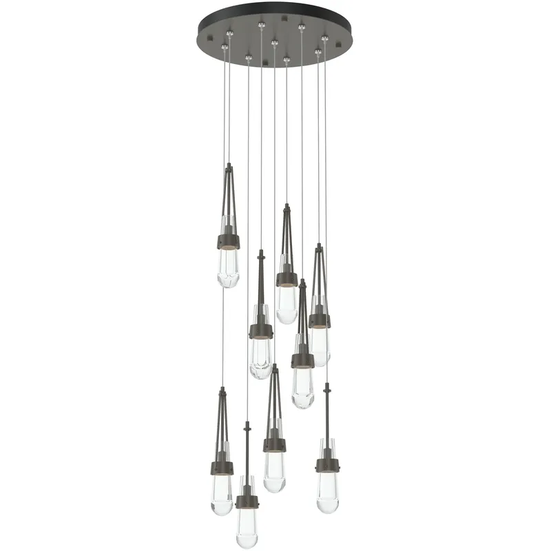 Link 9 Light 20.5 inch Dark Smoke Pendant Ceiling Light, Standard