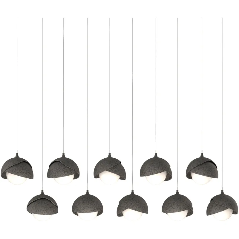 Brooklyn 10 Light 44.5 inch Natural Iron Pendant Ceiling Light, Long