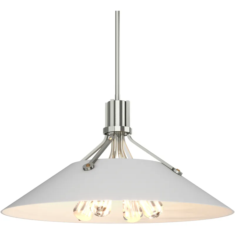 Henry 4 Light 23.1 inch Sterling and White Pendant Ceiling Light in Sterling/White