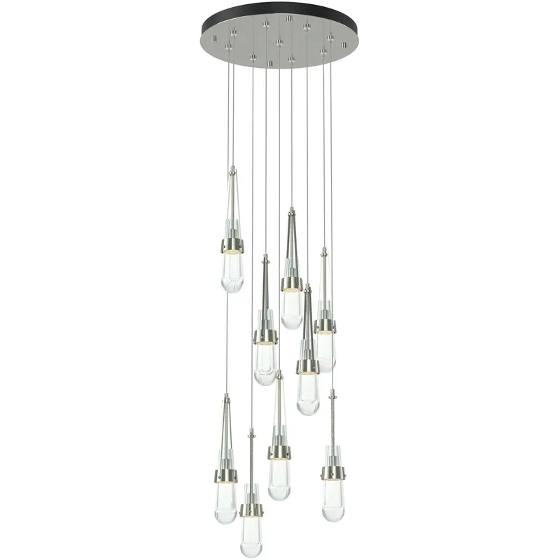 Link 9 Light 20.5 inch Sterling Pendant Ceiling Light, Standard