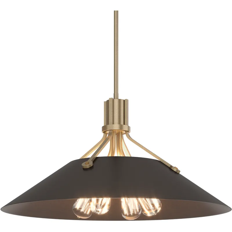 Henry 4 Light 23.1 inch Soft Gold and Oil Rubbed Bronze Pendant Ceiling Light in Soft Gold/Oil Rubbed Bronze