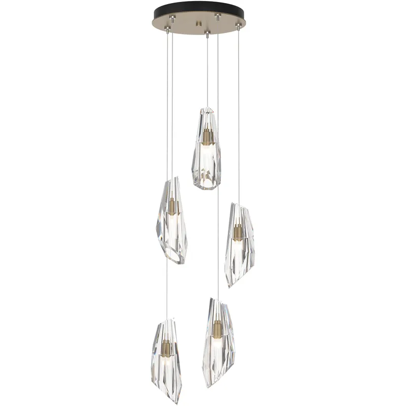 Luma 5 Light 14.5 inch Soft Gold Pendant Ceiling Light, Standard