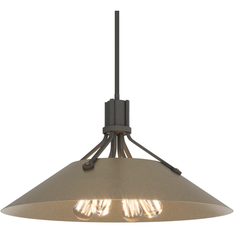 Henry 4 Light 23.1 inch Natural Iron and Soft Gold Pendant Ceiling Light in Natural Iron/Soft Gold