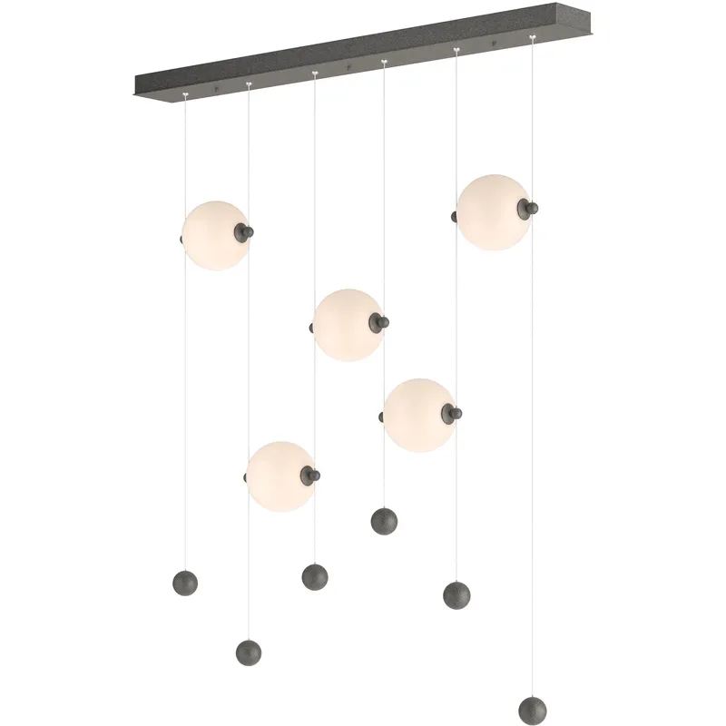 Abacus LED 41 inch Natural Iron Pendant Ceiling Light in Opal