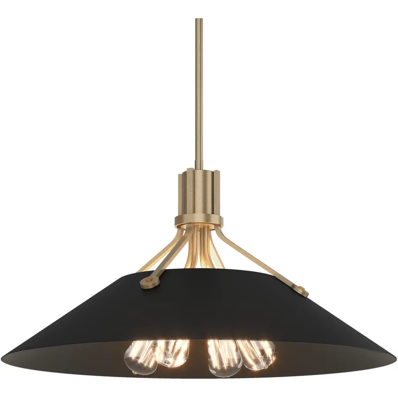 Henry 4 Light 23.1 inch Soft Gold and Black Pendant Ceiling Light in Soft Gold/Black