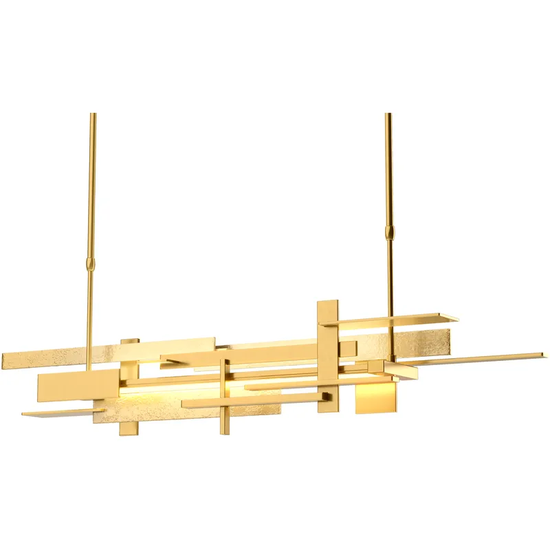 Planar LED 42.3 inch Modern Brass Pendant Ceiling Light, Large