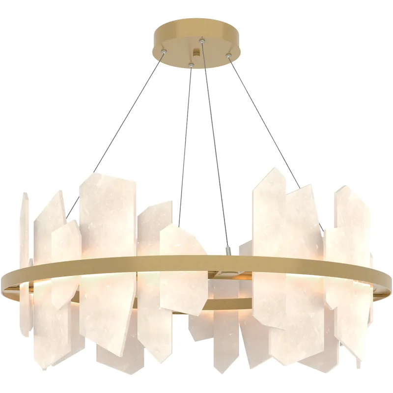 Volterra LED 38 inch Modern Brass Circular Pendant Ceiling Light