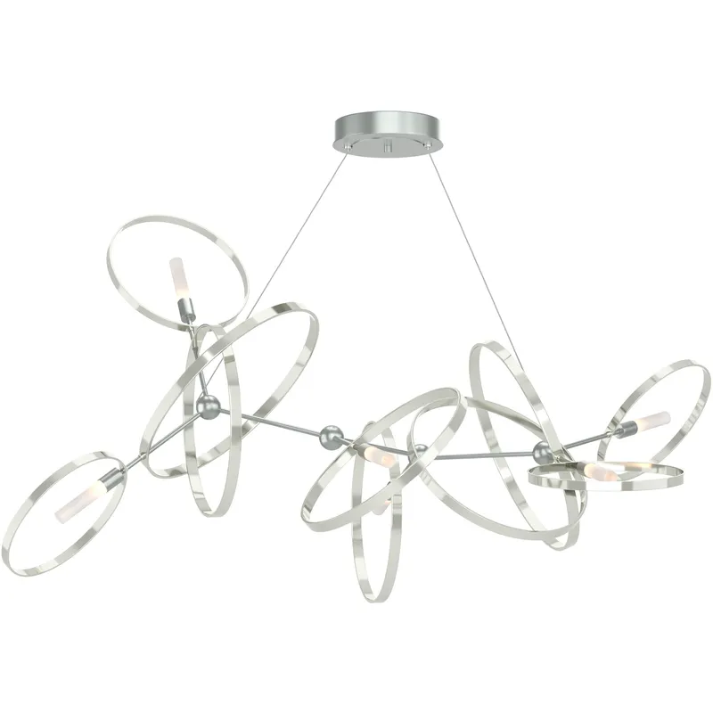 Celesse 6 Light 59.7 inch Vintage Platinum and Sterling Pendant Ceiling Light in Vintage Platinum/Sterling