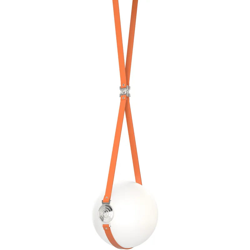 Derby LED 10.9 inch Black with Polished Nickel Pendant Ceiling Light in Leather Chestnut/Hubbardton forge Branded Plate, Black/Polished Nickel, Short