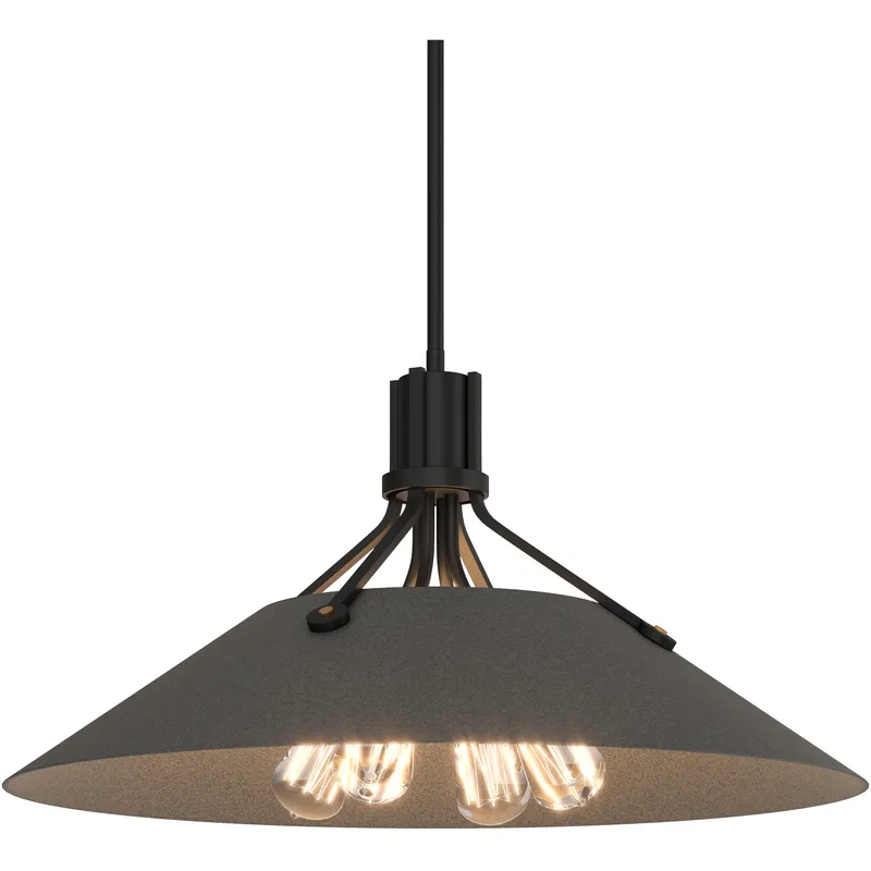 Henry 4 Light 23.1 inch Black and Natural Iron Pendant Ceiling Light in Black/Natural Iron