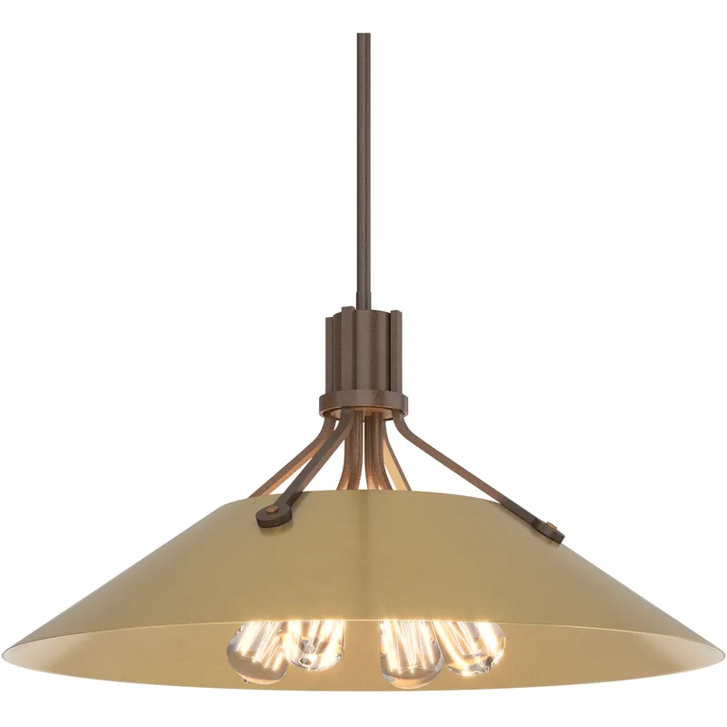 Henry 4 Light 23.1 inch White and Modern Brass Pendant Ceiling Light
