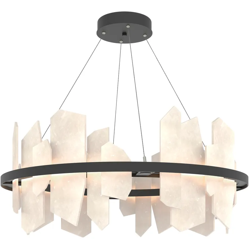 Volterra LED 38 inch Black Circular Pendant Ceiling Light