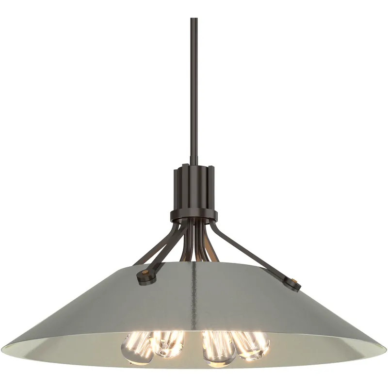 Henry 4 Light 23.1 inch Oil Rubbed Bronze and Sterling Pendant Ceiling Light in Oil Rubbed Bronze/Sterling