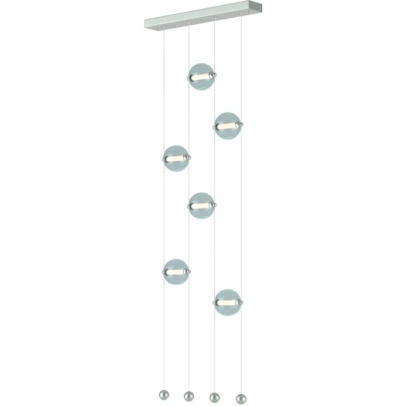 Abacus LED 22.3 inch Vintage Platinum Ceiling-to-Floor Pendant Ceiling Light in Cool Grey