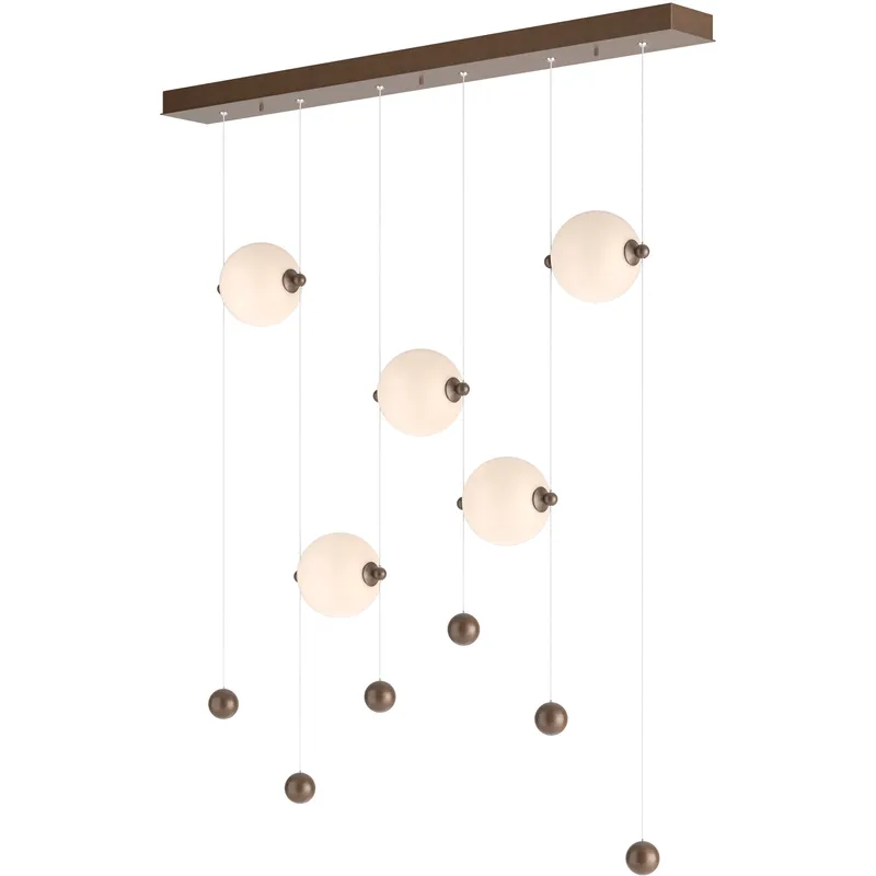 Abacus LED 41 inch White Pendant Ceiling Light in Opal