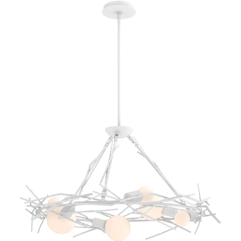 Brindille 6 Light 37.3 inch White Circular Pendant Ceiling Light