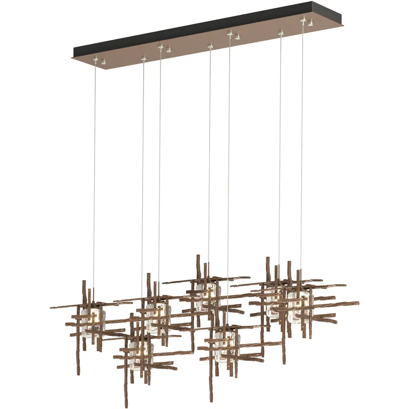 Tura 7 Light 53.6 inch White Pendant Ceiling Light, Standard