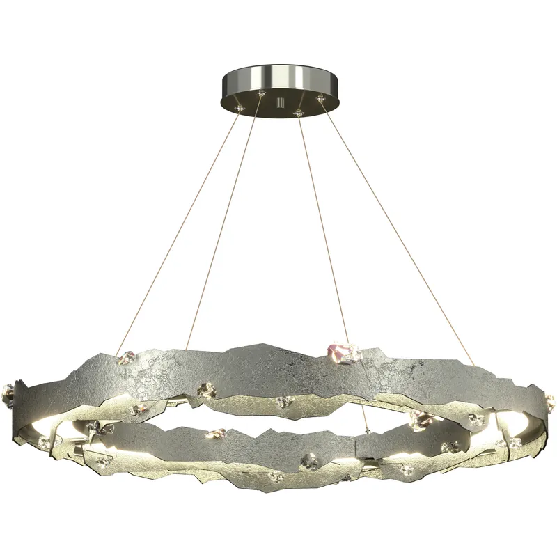 Trove LED 38.2 inch Sterling Circular Pendant Ceiling Light