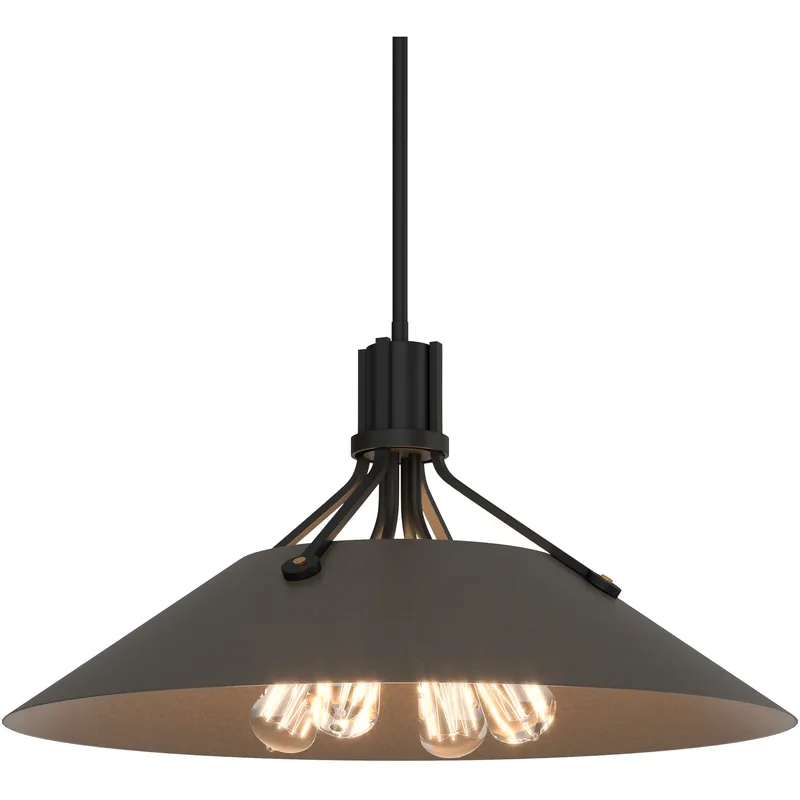 Henry 4 Light 23.1 inch Black and Dark Smoke Pendant Ceiling Light in Black/Dark Smoke
