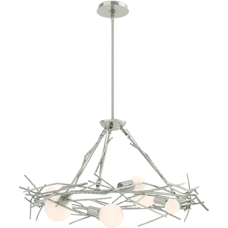 Brindille 6 Light 37.3 inch Sterling Circular Pendant Ceiling Light