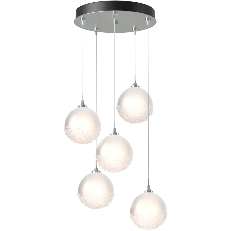 Fritz 5 Light 15.4 inch Vintage Platinum Pendant Ceiling Light, Standard