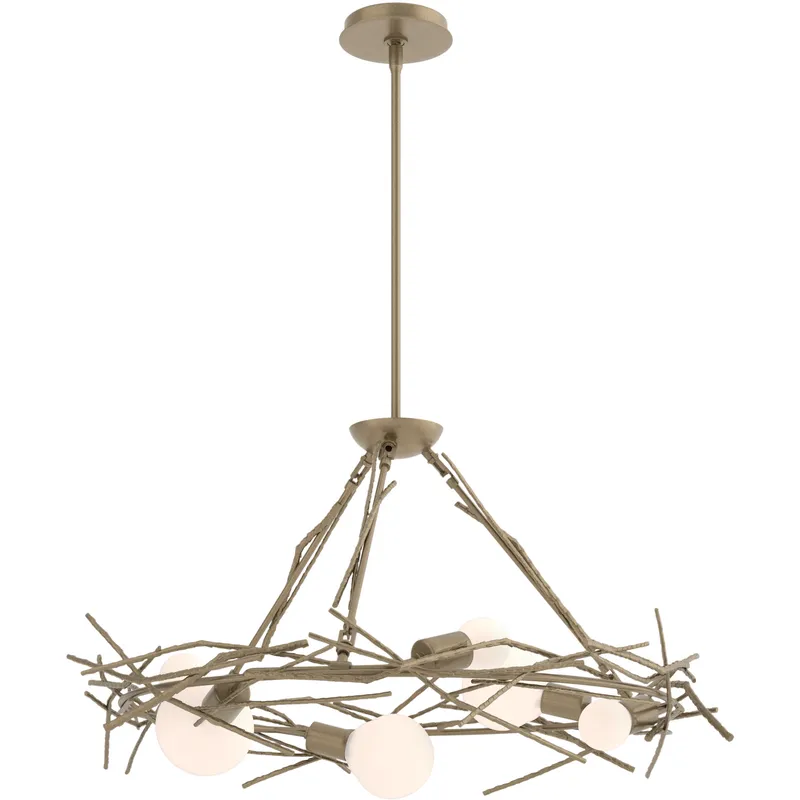 Brindille 6 Light 37.3 inch Soft Gold Circular Pendant Ceiling Light