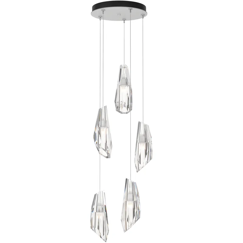 Luma 5 Light 14.5 inch White Pendant Ceiling Light, Standard