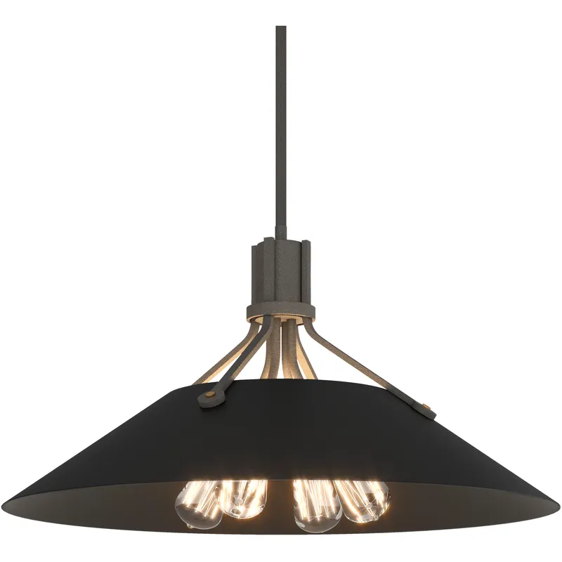 Henry 4 Light 23.1 inch Natural Iron and Black Pendant Ceiling Light in Natural Iron/Black