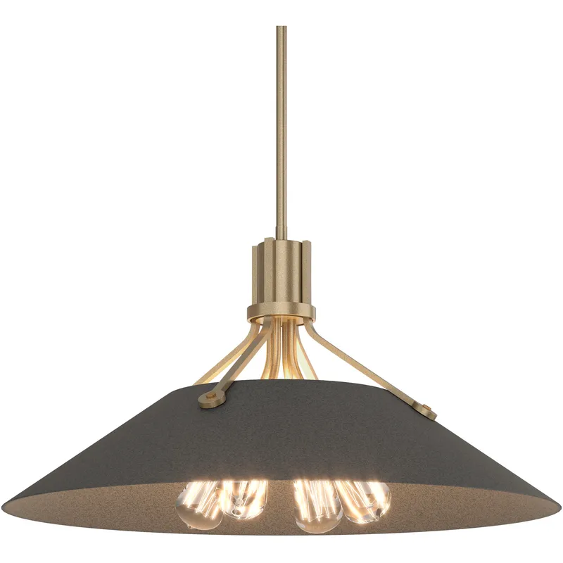 Henry 4 Light 23.1 inch Soft Gold and Natural Iron Pendant Ceiling Light in Soft Gold/Natural Iron