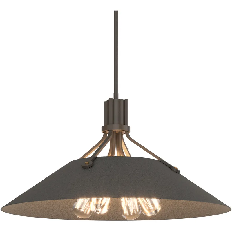 Henry 4 Light 23.1 inch Dark Smoke and Natural Iron Pendant Ceiling Light in Dark Smoke/Natural Iron
